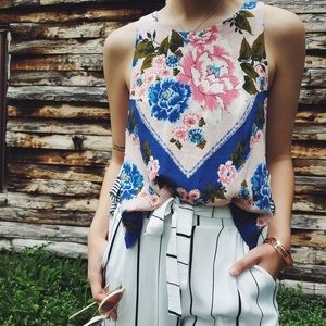 FREE PEOPLE SWEET LOVE TANK IN PINK FLORAL